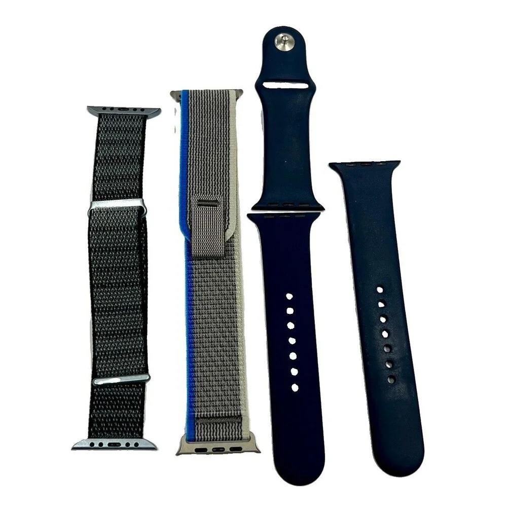 Lot Of 3 Smartwatch Bands Stretchy & Extra Long Gray Black 42/44/45mm